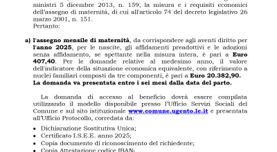 Assegno di Maternit&agrave;. Rivalutazione della misura e dei requisiti econo...