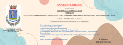 Cerimonia di svelamento della targa marmorea correlata alla nuova intitolazio...