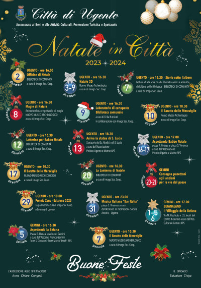 NATALE IN CITTA' - Eventi Natalizi 2023 - 2024 - Assessorato ai Beni e alle A...