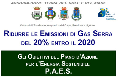 PRESENTAZIONE DEL PAES DEI COMUNI DELL&rsquo;ASSOCIAZIONE TERRE DEL SOLE E DE...