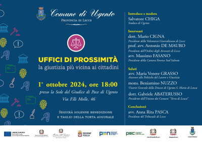 UFFICI DI PROSSIMITA' - La giustizia pi&ugrave; vicina ai cittadini -